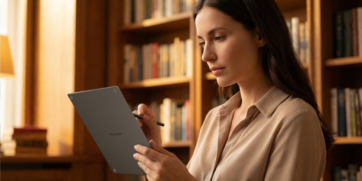 Lector electrónico con pantalla grande de 10,3” con lápiz óptico para una lectura activa: Conoce PocketBook InkPad One