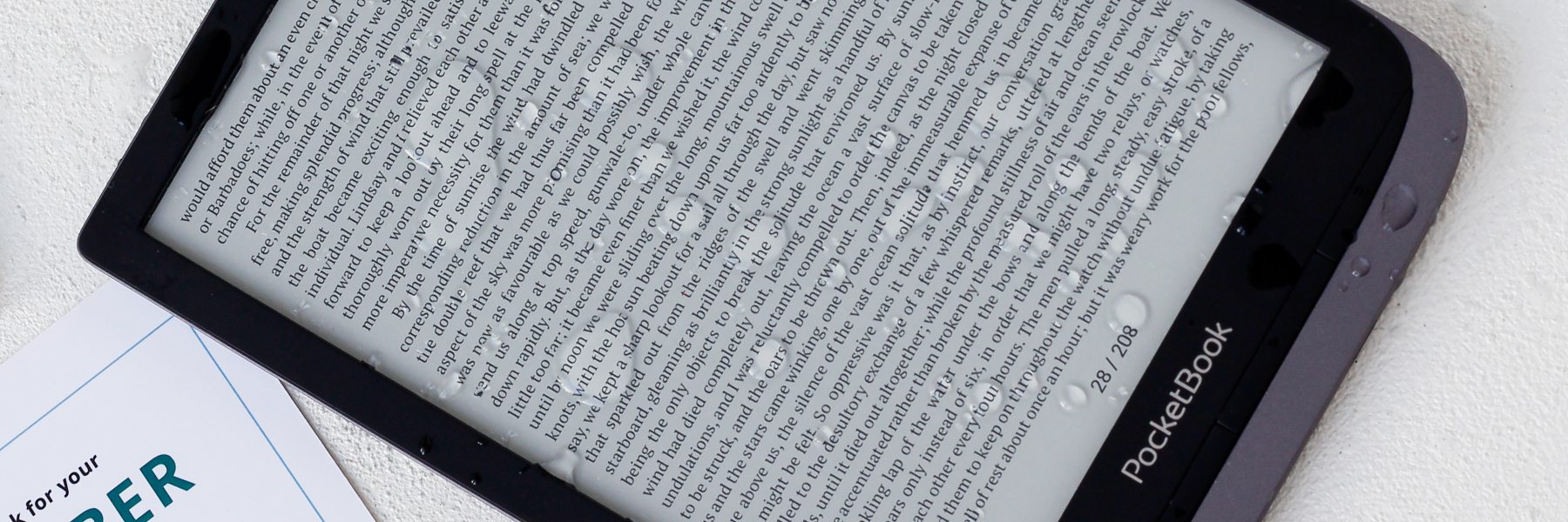 Lector electrónico resistente al agua con IPX7 o IPX8: ¿cómo de protegido está tu dispositivo?